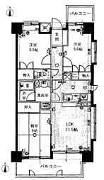 ダイアパレス御門 3LDKの間取図画像
