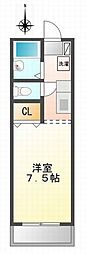 プリマヴェーラ2 1Kの間取図画像