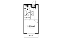 プリマヴェーラ3 1Kの間取図画像