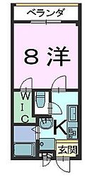 フロンティア春日 1Kの間取図画像