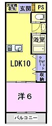 メゾンセンチュリー 1LDKの間取図画像