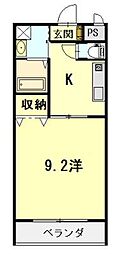 A-HILL・TOP 1Kの間取図画像