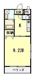 A-HILL・TOP 1Kの間取図画像