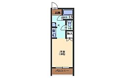 サンワードマンションズ 1Kの間取図画像