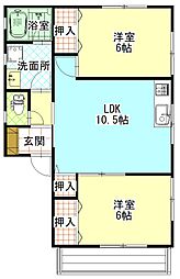 RIDGEHOUSE 2LDKの間取図画像