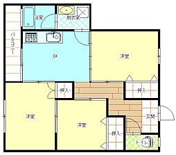 山崎ビル 4階3DKの間取り
