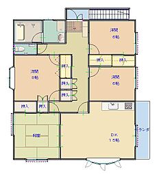 東広島MS借家 2階4LDKの間取り