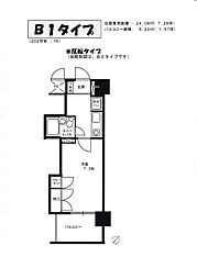 ダイアパレス沖野上 1Kの間取図画像