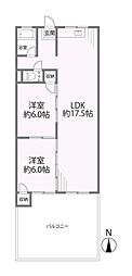 舟入南マンション 2LDKの間取図画像