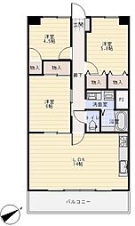 グレイスコート芦田川 3LDKの間取図画像