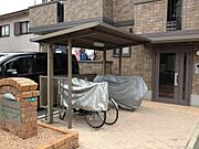 雨の日も安心の屋根付きの駐輪場♪