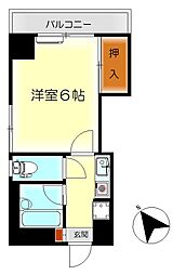 呉セントラルタワー 1Kの間取図画像