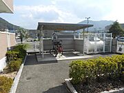 雨の日も安心の屋根付き駐輪場♪