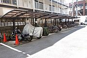雨の日も安心の屋根付き駐輪場♪