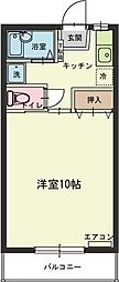 サンスマイル 1Kの間取図画像