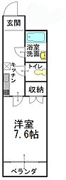 ミクリヤビル 1Kの間取図画像