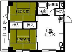 フェニックスヌマタ 2DKの間取図画像