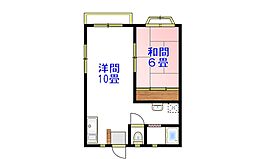 グリーンハイツ 1LDKの間取図画像