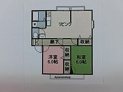 JR山陽本線 東尾道駅 徒歩13分の賃貸アパート 2階3DKの間取り