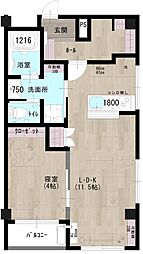 第一信和ビル 5階1LDKの間取り