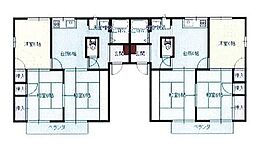 ラフォーレ若松A 3DKの間取図画像
