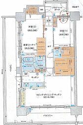 ヴェルディ・ソラーレ東川口 2SLDKの間取図画像