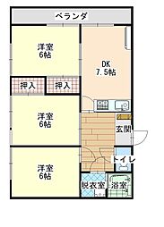 光伸ビル 3DKの間取図画像
