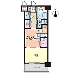 コンフォルト南本庄 1LDKの間取図画像