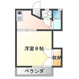 さいじょうコーポ 1Kの間取図画像