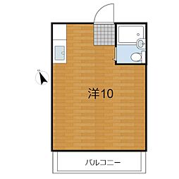 クレベット1 ワンルームの間取図画像