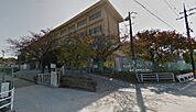 坪生小学校までも平坦な道のりでガードレールが有ります。