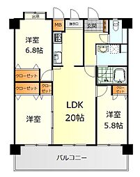 間取図画像 3LDK