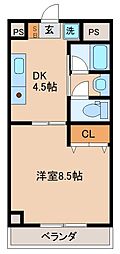 阿賀イレブンハイツ 1DKの間取図画像