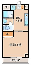 阿賀イレブンハイツ 1DKの間取図画像