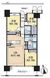 ポレスター祇園 3LDKの間取図画像