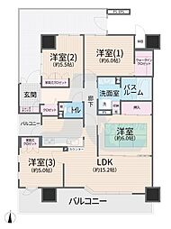 アルファステイツ東深津2 4LDKの間取図画像