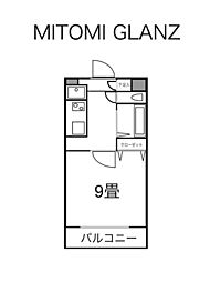 MITOMIGLANZ 1Kの間取図画像