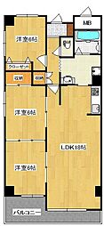 ハイツ中央公園 3LDKの間取図画像