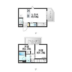 CosmoGalaxy真嘉比 2LDKの間取図画像