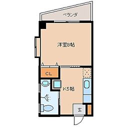 リリ・パトラ壺屋 1DKの間取図画像