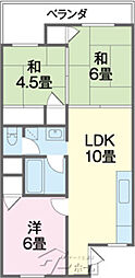 メゾンS&K与儀A棟 3LDKの間取図画像