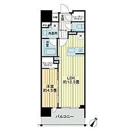デュオヒルズ那覇壺屋 1LDKの間取図画像
