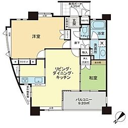ライオンズ泉崎マークヒルズ 2LDKの間取図画像