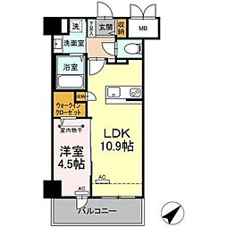 N-FLATmatsuyama 1LDKの間取図画像