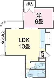 メゾンアンリ 1LDKの間取図画像