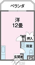 コーポレーションGIBO ワンルームの間取図画像