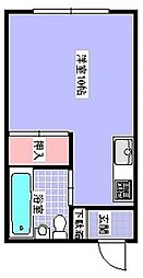 コーポラスだいわ ワンルームの間取図画像