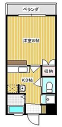 エステートN 1Kの間取図画像