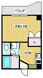 エステート山下町 1Kの間取図画像