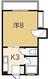 エステートN 1Kの間取図画像